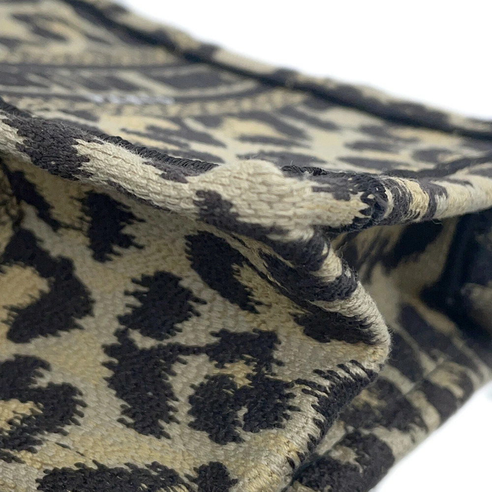 Christian Dior Handbag Book Tote Leopard Shoulder Bag - Picture 8 of 12